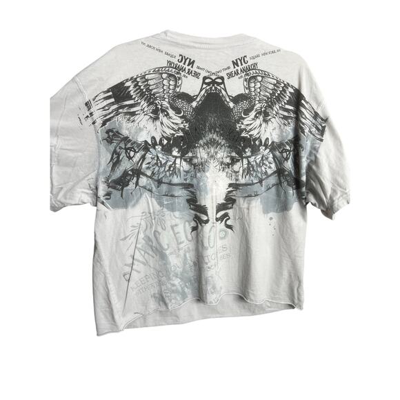 Vintage Y2K Marc Ecko Cut & Sew Graphic T-Shirt XXL Streetwear Eagle Grunge Emo - Picture 1 of 11